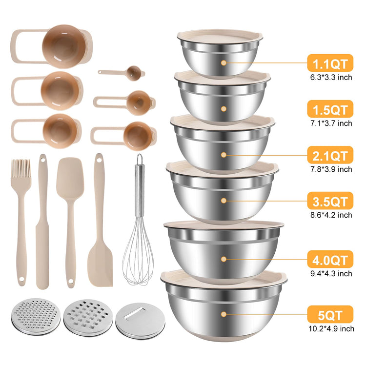 Mixing Bowls with Airtight Lids Set (4.36 Count)
