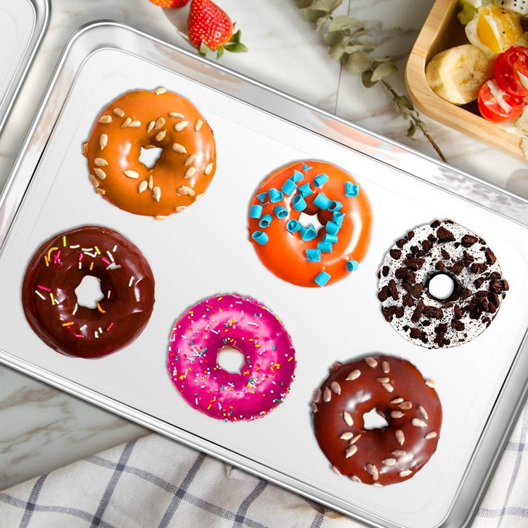 Baking Sheet Yododo Stainless Steel Baking Pans Tray Cookie Sheet Toaster Oven Tray Pan Cookie Pan