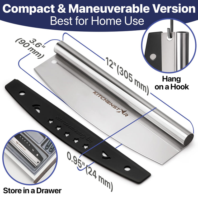 12 Inch Pizza Cutter Rocker Blade