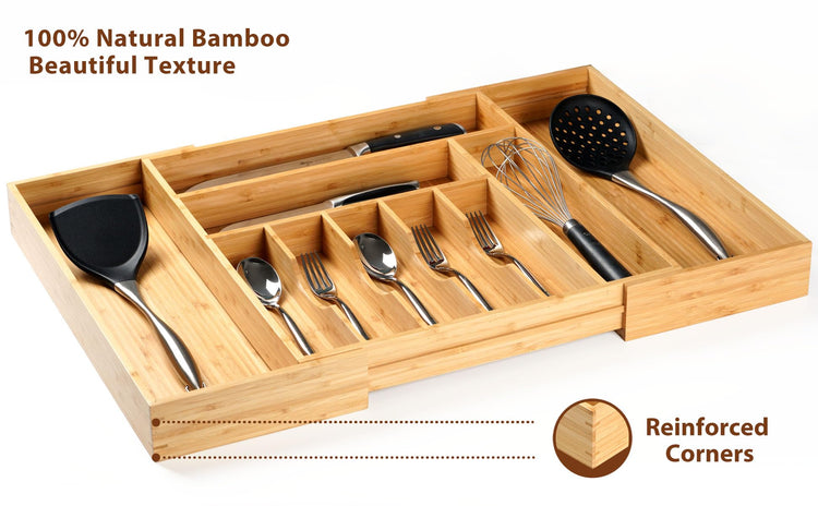 Extra Large Expandable Kitchen Siverware Utensils Drawer Organizer