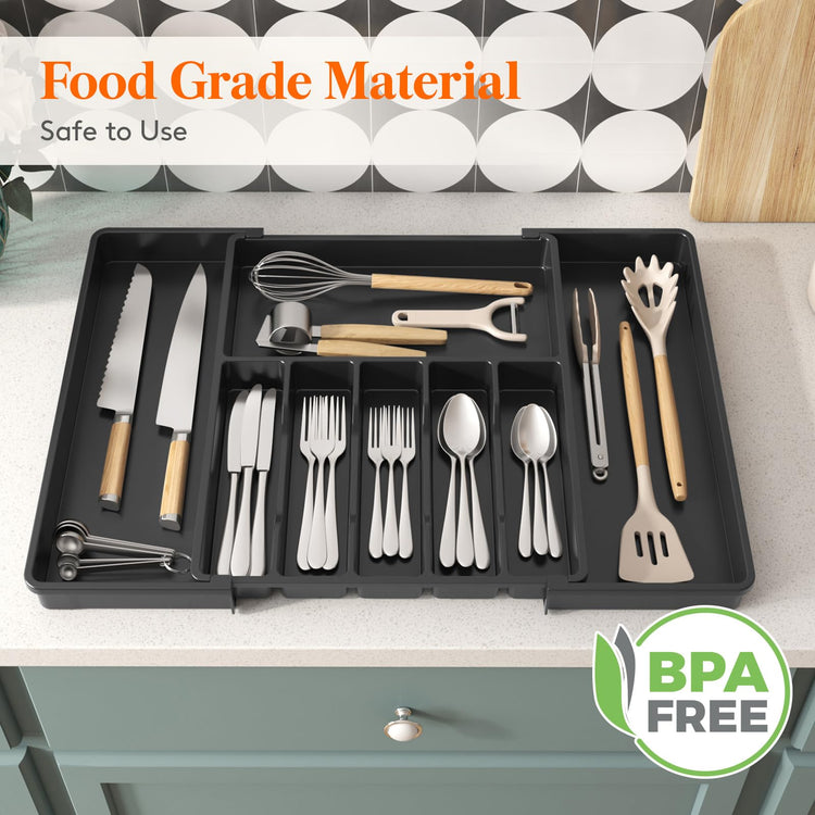 Extra Large Silverware Drawer Organizer
