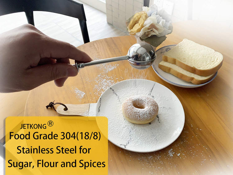 Powdered Sugar Shaker Duster Flour Dispenser Shaker with 18