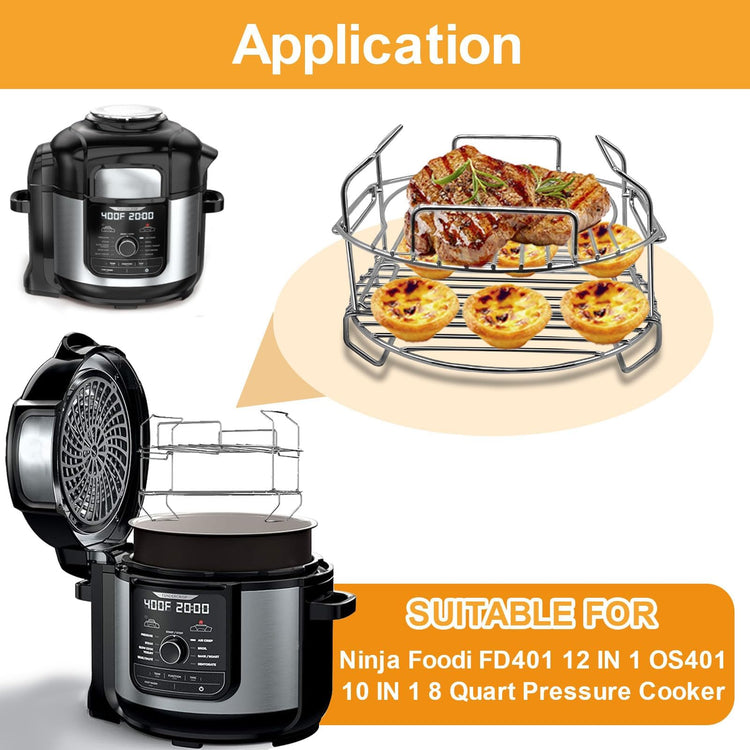 Air Fryer Accessories for Ninja Foodi FD401 12 IN 1 OS401 10 IN 1 8 Quart Pressure Cooker