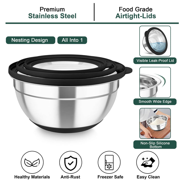 Mixing Bowls with Colander (4 Count)