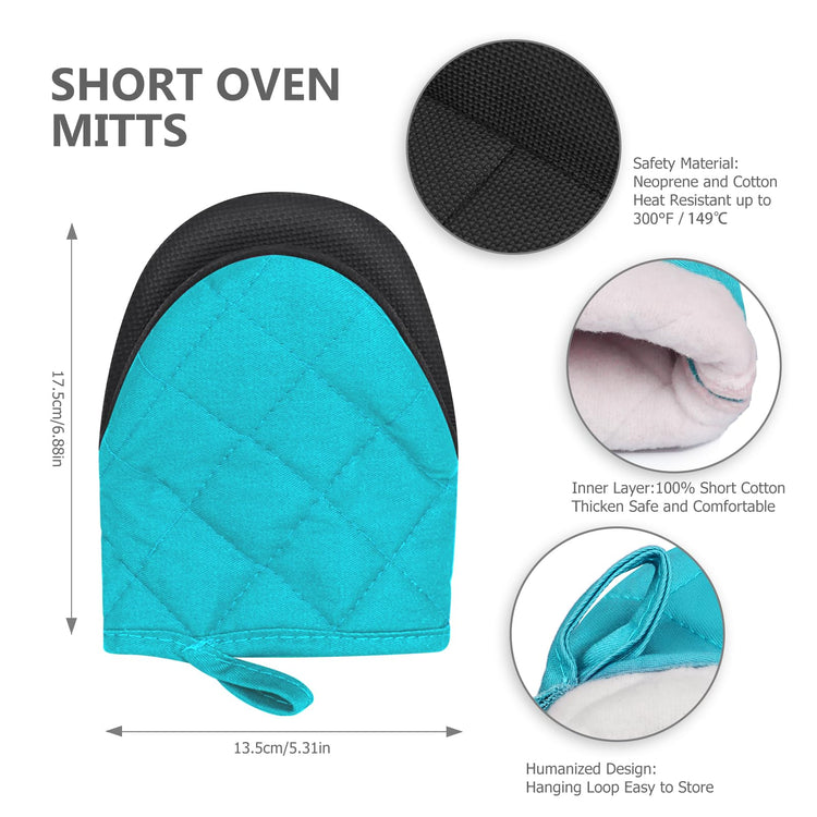 1 Pair Short Oven Mitts