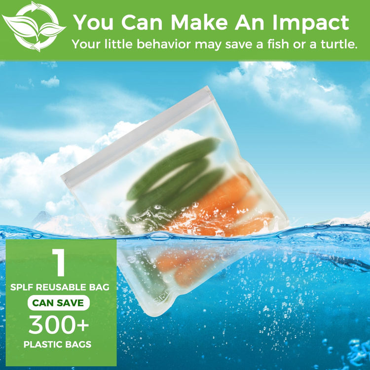 9 Pack Reusable Gallon Freezer Bags Dishwasher Safe (9 Count)