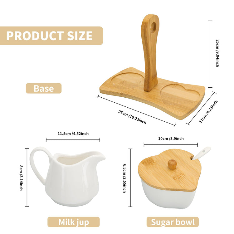 Creamer and Sugar with Carry Tray Set