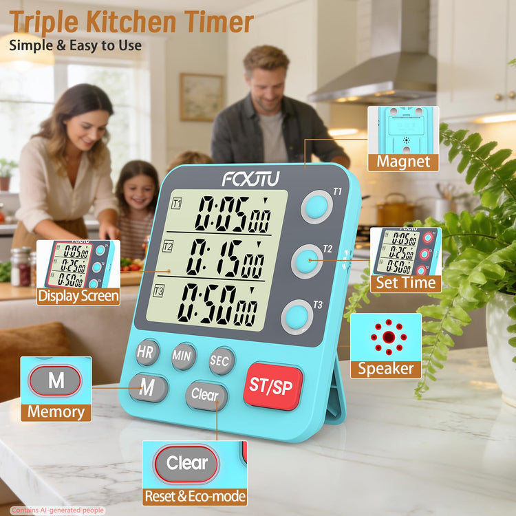 Digital Dual Kitchen Timer