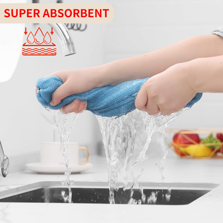 100% Cotton Waffle Weave Kitchen Dish Cloths 8 (8 Count)
