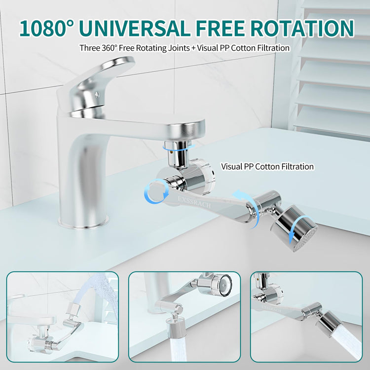 1080° Rotating Faucet Extender with Filter Cotton