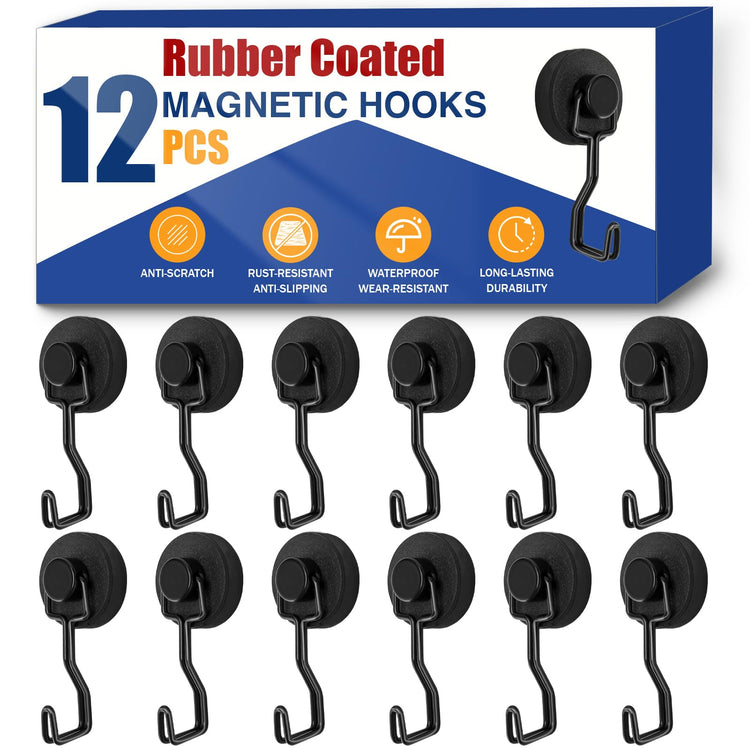 Heavy Duty Magnetic Hooks for Grill (12 Count)