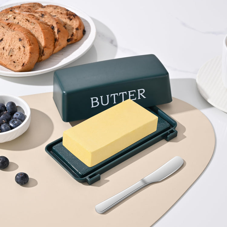Butter Tray With Lid And Stainless Steel Knife