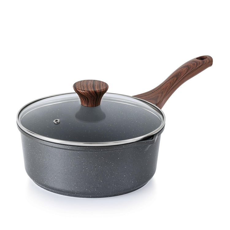 3 Quarts Nonstick Saucepan with Double Pouring Spout