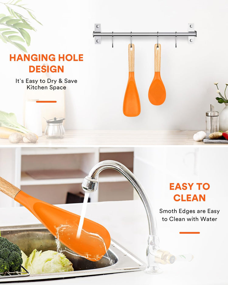 Cooking Spoon and Rice Scooper for Nonstick Cookware