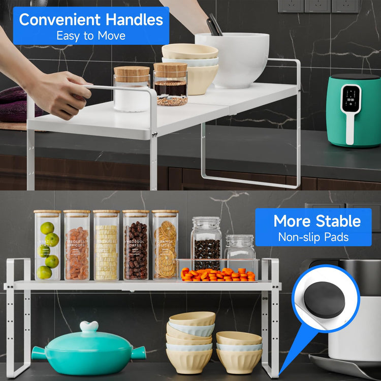 Expandable Cabinet Shelf Organizer (2 Count)