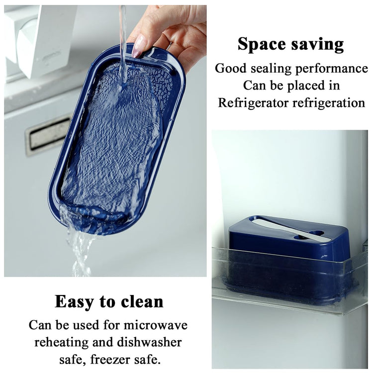 Butter Dish with Lid for Countertop and Refrigerator Door Shelf with Butter Spreader Knife