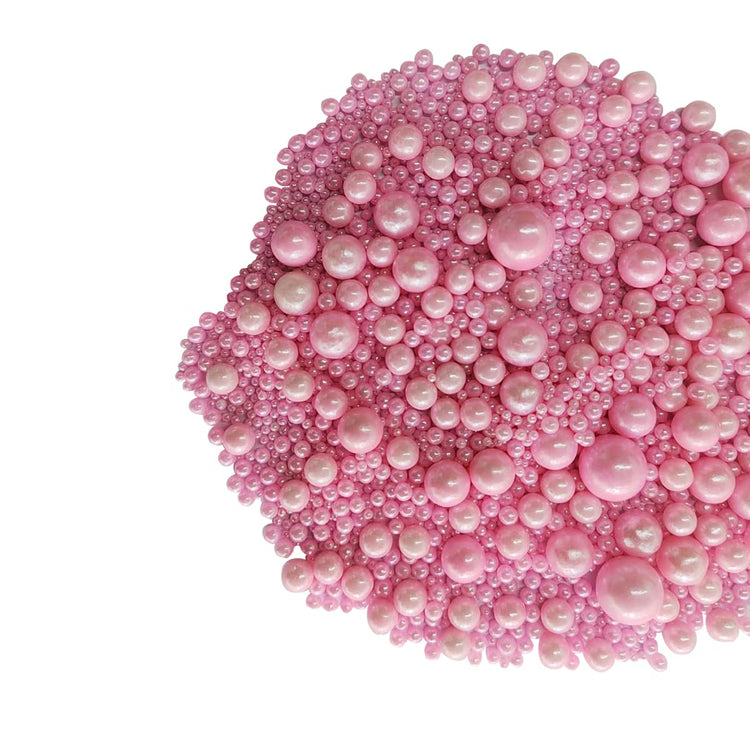 Edible Pink Sugar Pearls Candy Sprinkles 120G (4.23 Ounce)