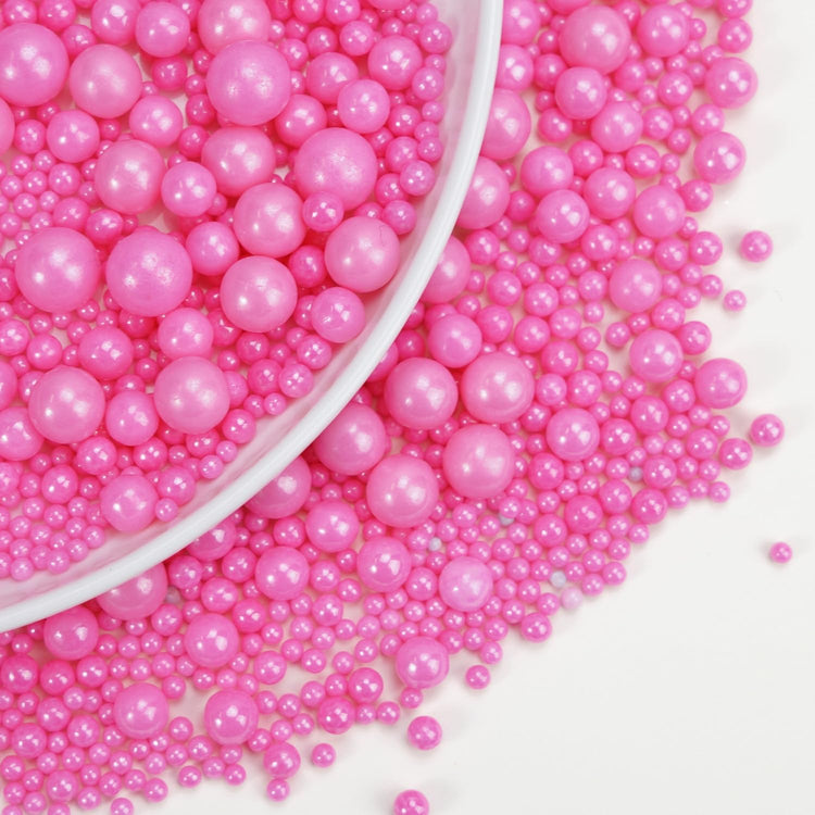 Edible Hot Pink Pearl Sprinkles (4.5 Ounce)