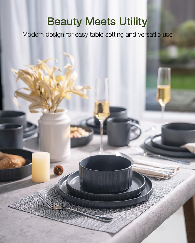 Star Stoneware Dinnerware Sets for 8 (24 Count)