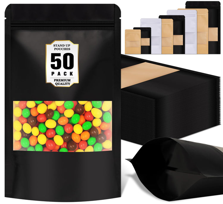50 Pack Resealable Treat Bags