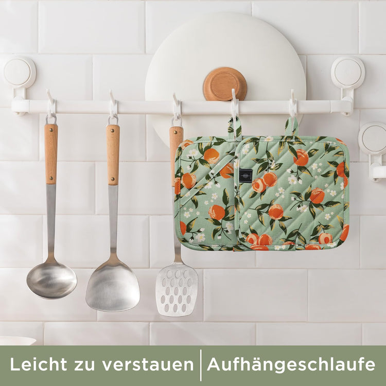 Pot Holders for Kitchen Heat Resistant Hot Pads for Countertops Oven Pot Holders Cotton Potholders for Kitchen Cooking Baking
