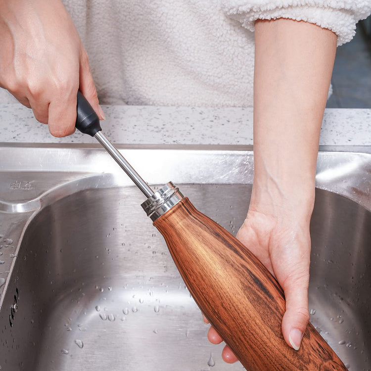 Bottle Cleaning Brush with 2 Replaceable Heads