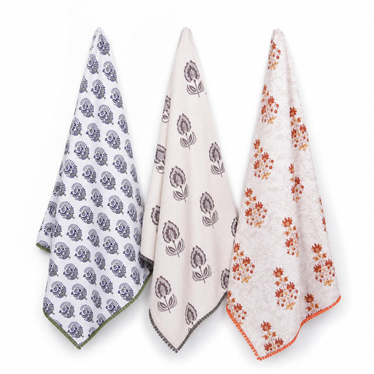 Printed Kitchen Dish Bar and Tea Towels Cotton (6 Count)