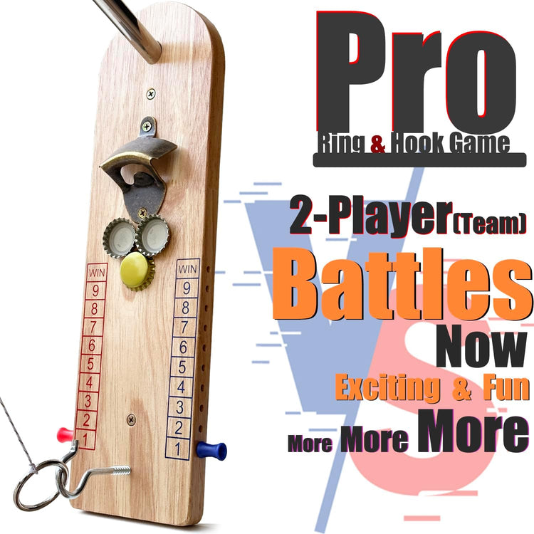Hook and Ring Toss Game Bottle Opener Ring Toss Game for Indoor Outdoor Party Man