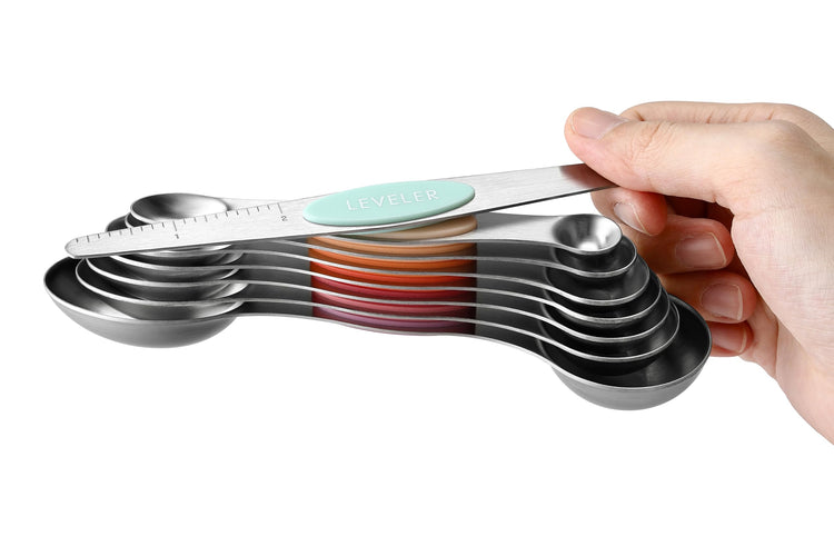 Stainless Steel 8 Magnetic Measuring Spoons Set