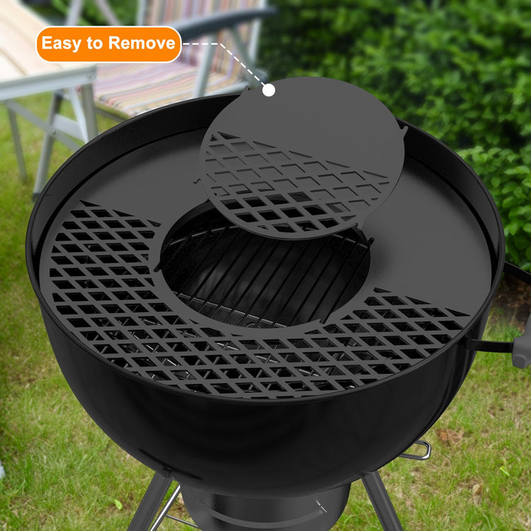 BBQ Griddle and Grate Combo Kit for Weber 26 inch Kettle Charcoal Grills