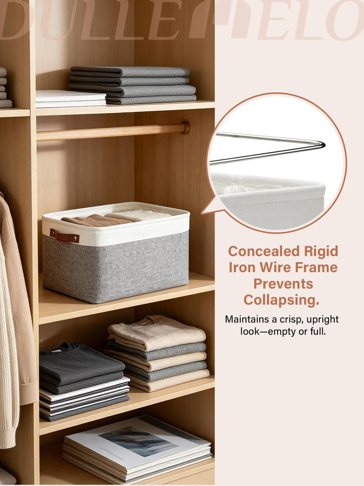 Fabric Baskets for Storage (4 Count)