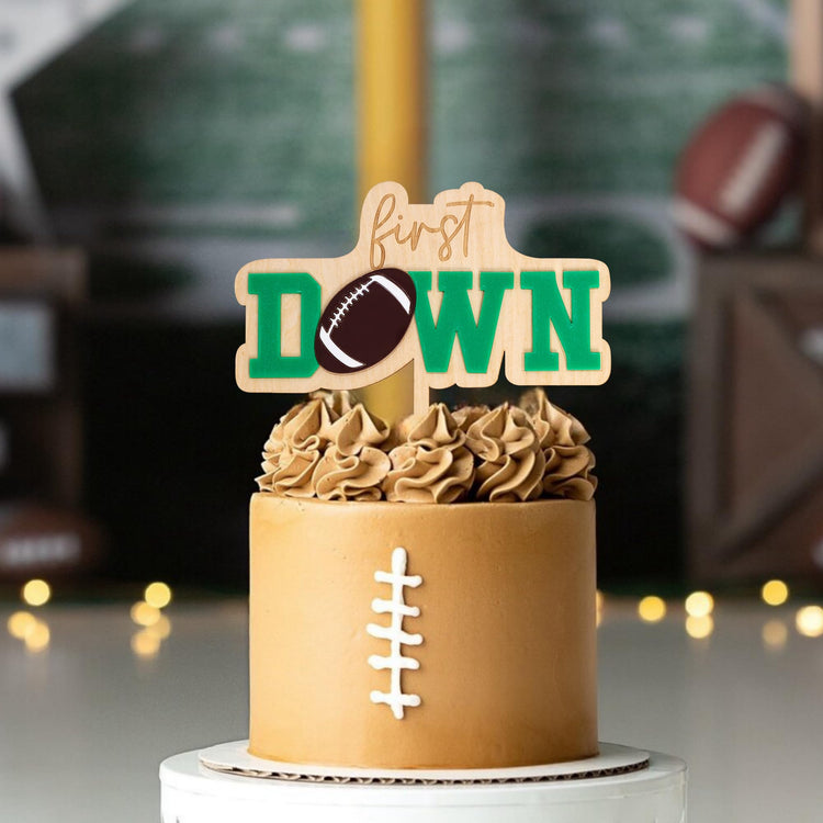First Year Down Cake Topper for First Birthday