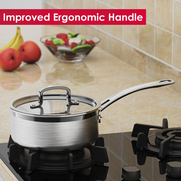 Stainless Steel Saucepan with Lid