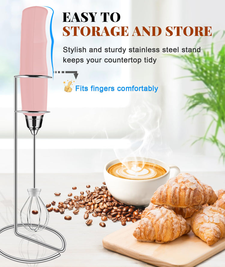 Handheld Milk Frother Wand for Coffee