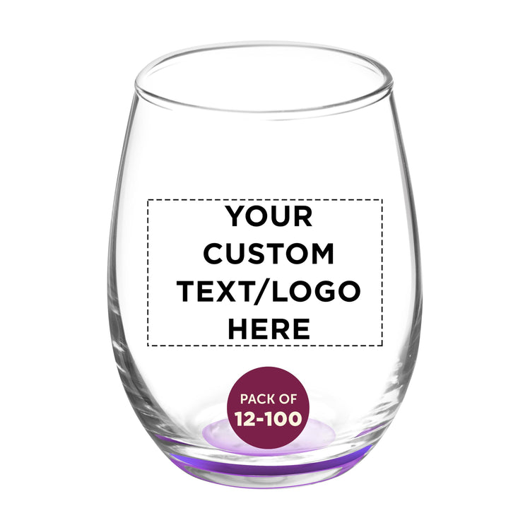 Custom Stemless Wine Glasses by ARC 5.5 oz Set of 12 (100 Count)