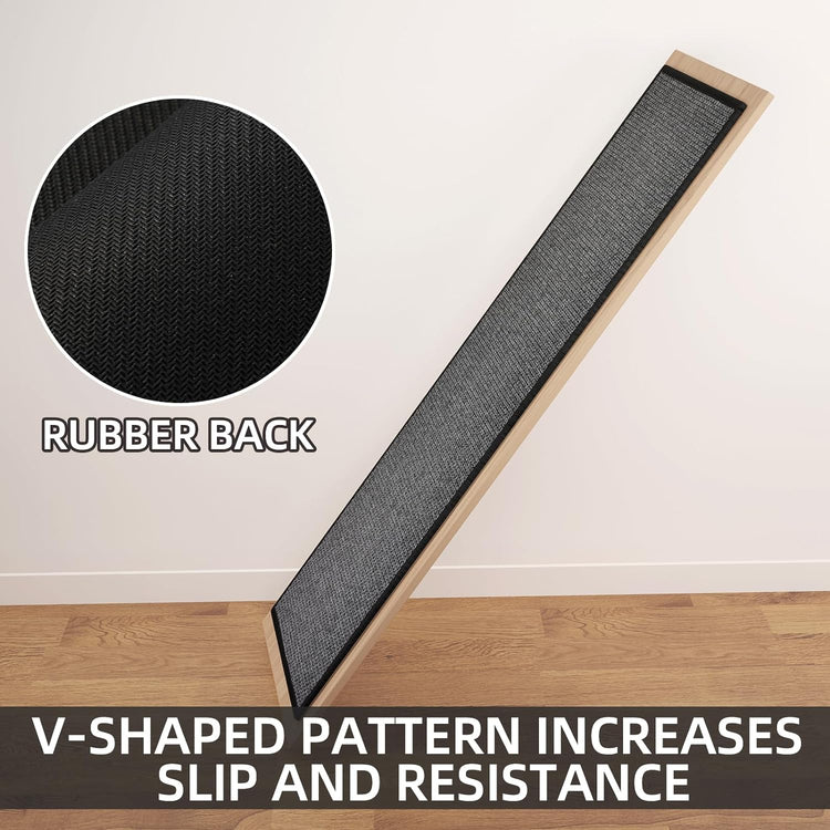 Kitchen Mat Set of 2 PCS, Cushioned Non Slip Rugs for Kitchen Floor, Absorbent Runner Comfort Standing Mats Washable for Kitchen, Office, Home, (Black, 17.3"x47"+17.3"x71")