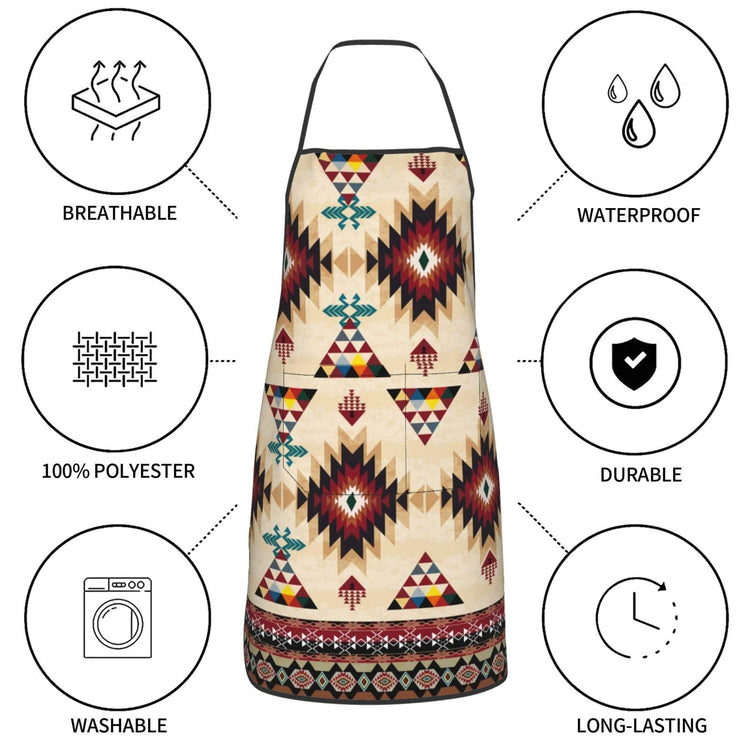 Southwest Native American Tribal Pattern Geometric Apron