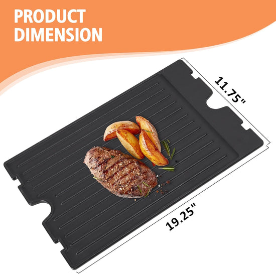 2-in-1 Reversible 19.25” x 11.75” Pre-Seasoned Cast Iron Cooking Griddle for Regal/Imperial Models Grill 11239, Flat Griddle Top Plate for Gas Stove/Charcoal/Electric/Propane/Gas Grill - Nestoria
