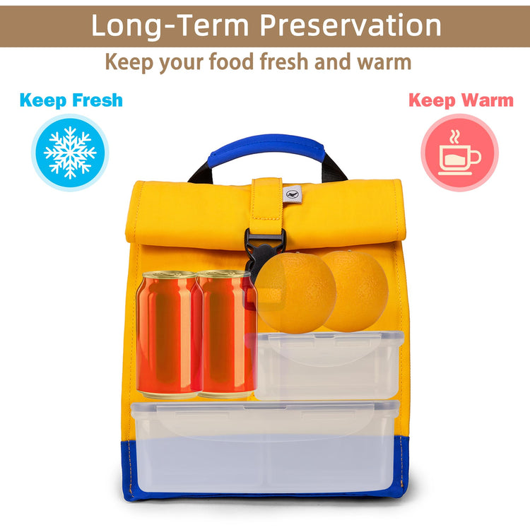 Insulated Lunch Bag Rolltop Lunch Box