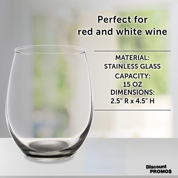 Stemless Wine Glasses in Bulk by ARC Perfection (10 Count)