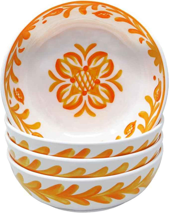 Le Cadeaux Luxury Melamine 18 Piece Dinnerwear Set, Service for 6, Sicily Orange