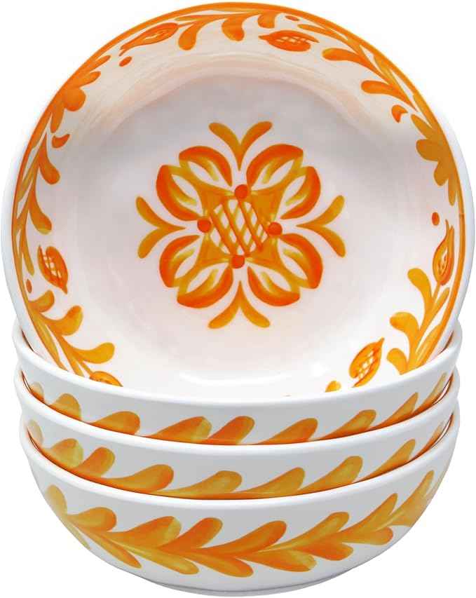 Le Cadeaux Luxury Melamine 18 Piece Dinnerwear Set, Service for 6, Sicily Orange