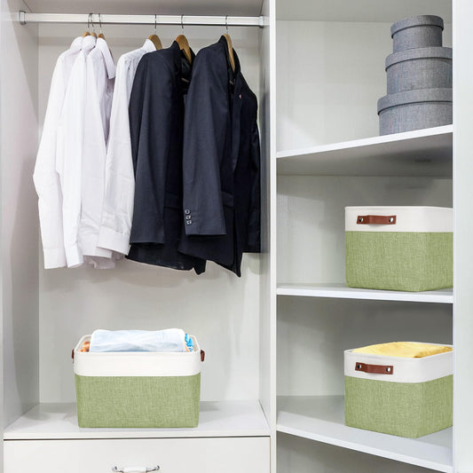 Storage Bins Large Fabric Storage Baskets for Shelves 3 Pack (3 Count)
