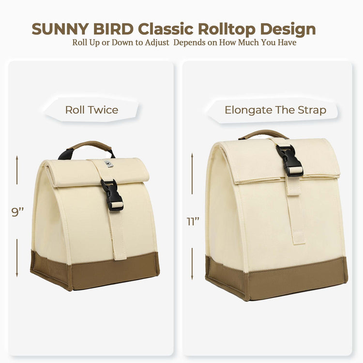 Insulated Lunch Bag Rolltop Lunch Box