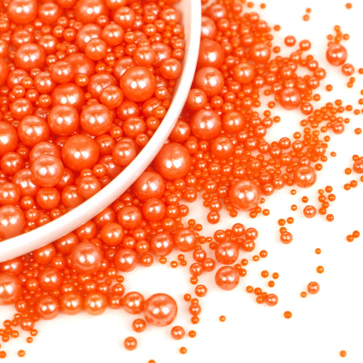 Edible Orange Pearl Sprinkles (4.5 Ounce)