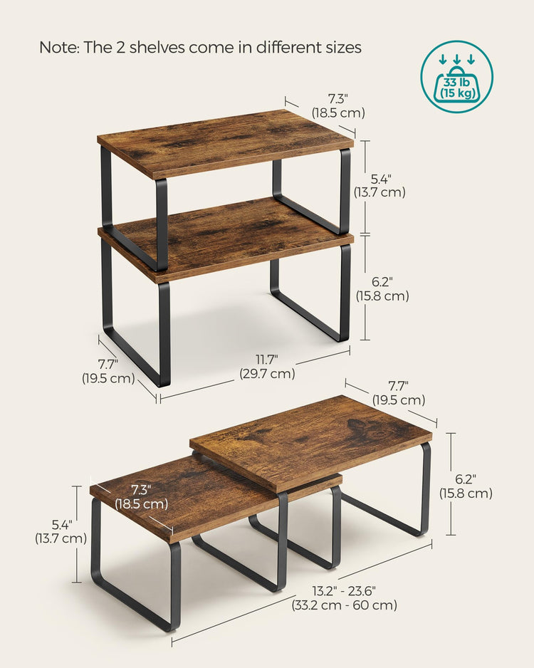 Cabinet Organizer Shelf (4 Count)