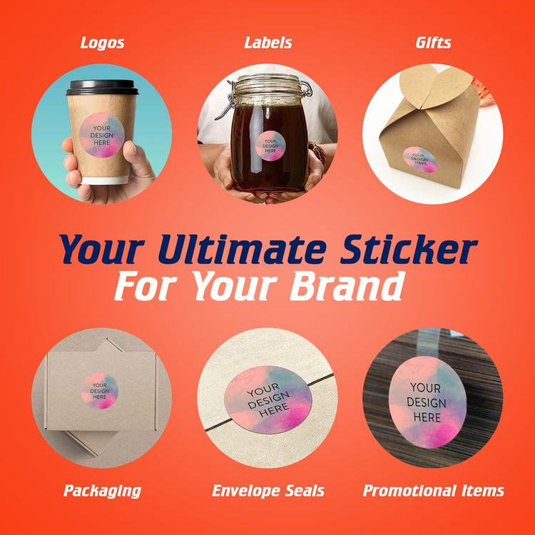 100 Custom Vinyl Stickers (100 Count)