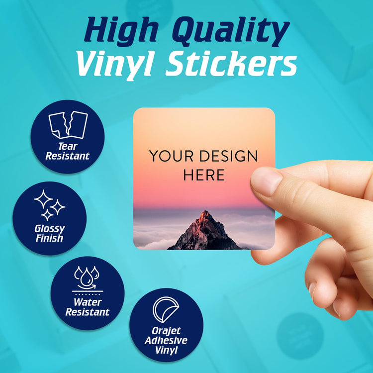 100 Custom Vinyl Stickers (100 Count)