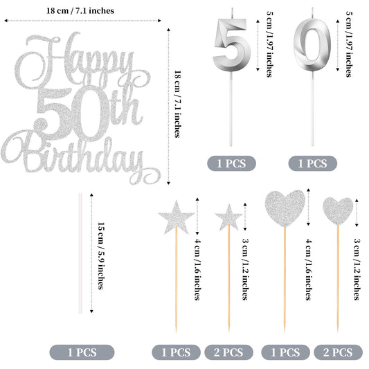 50th Birthday Cake Decorations