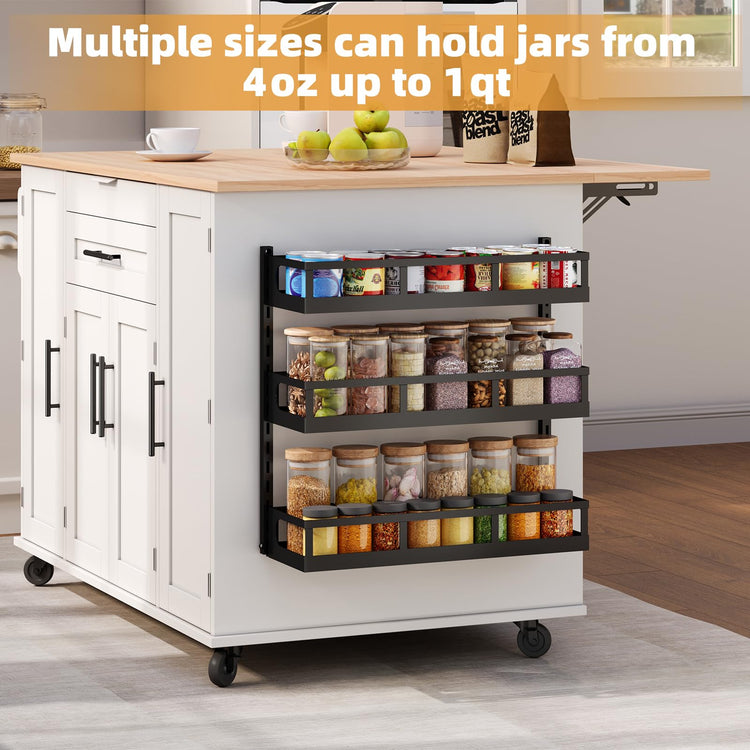 Wall Mount Spice Rack Organizer 5 Tier Height
